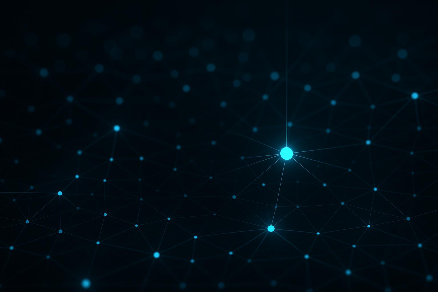 Abstract digital network background representing secure AI infrastructure